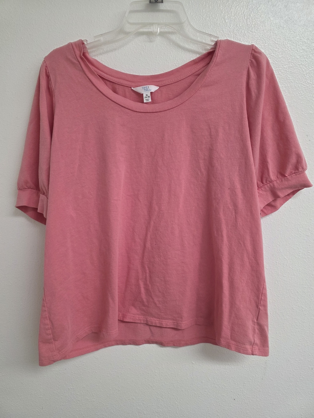 Time and Tru Pink Short Sleeve Crewneck Tee (0686)